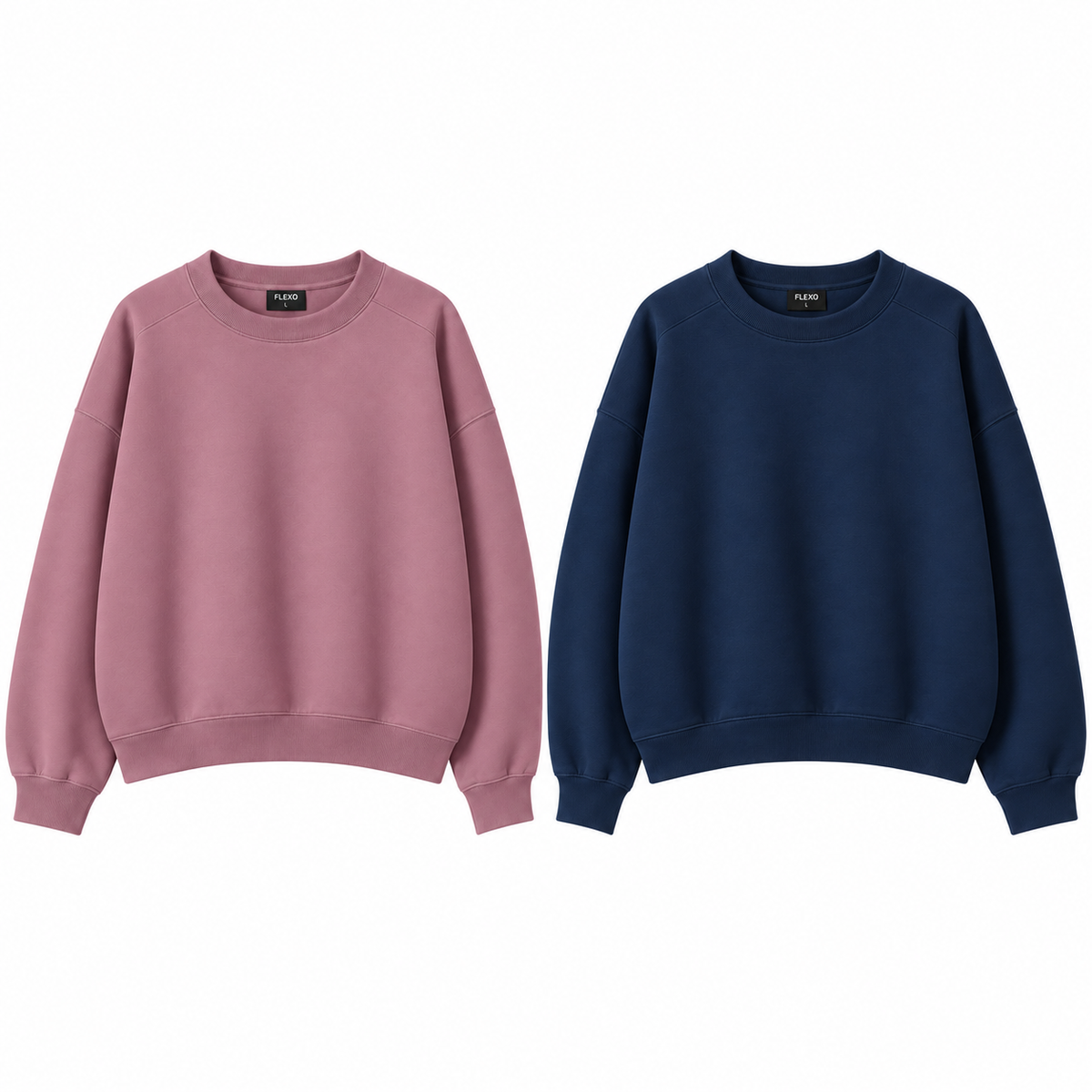 Pack Of 2 Oversize Drop Shoulder Sweatshirt