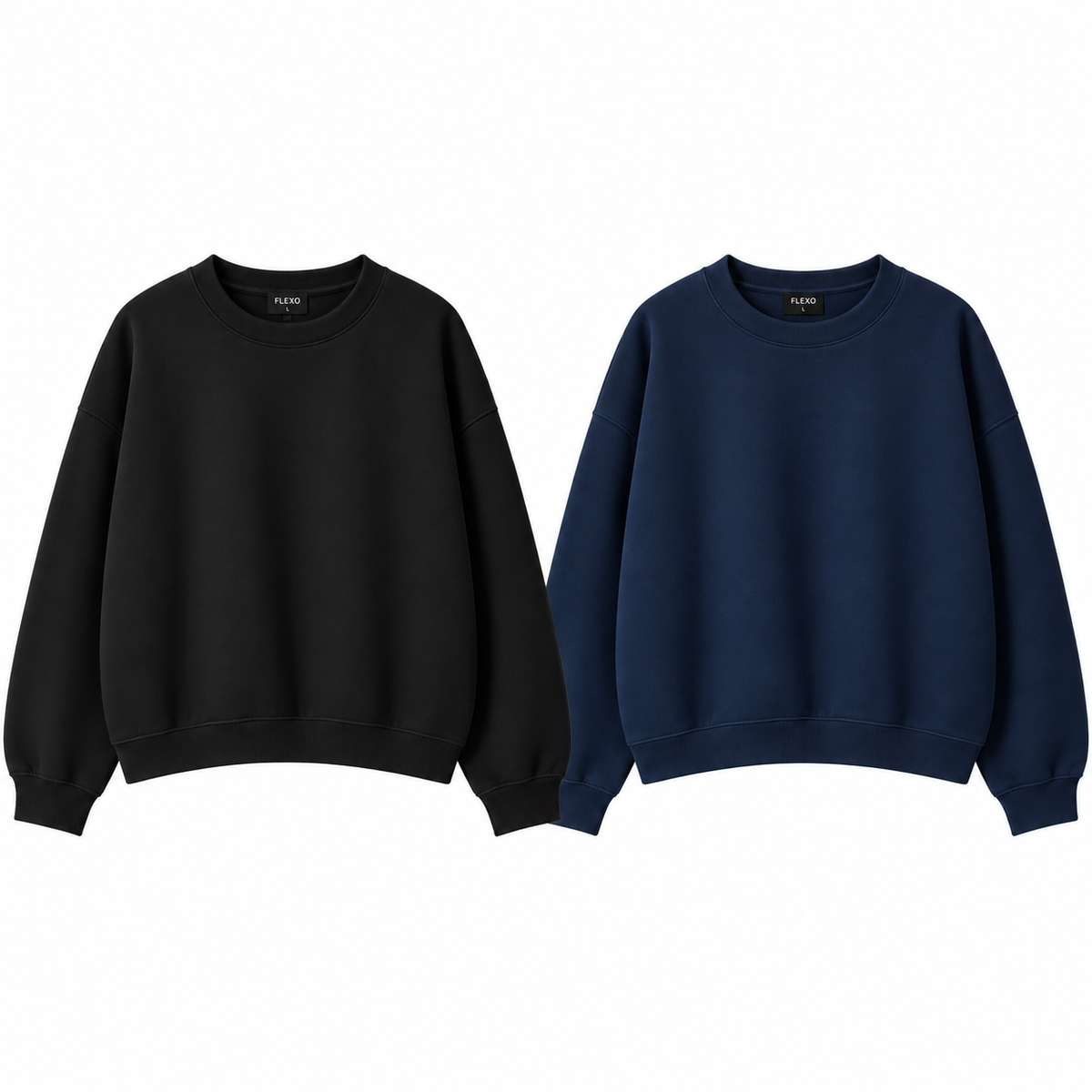 Pack Of 2 Oversize Drop Shoulder Sweatshirt