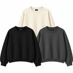 Pack Of 3 Oversize Drop Shoulder Sweatshirt
