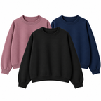 Pack Of 3 Oversize Drop Shoulder Sweatshirt