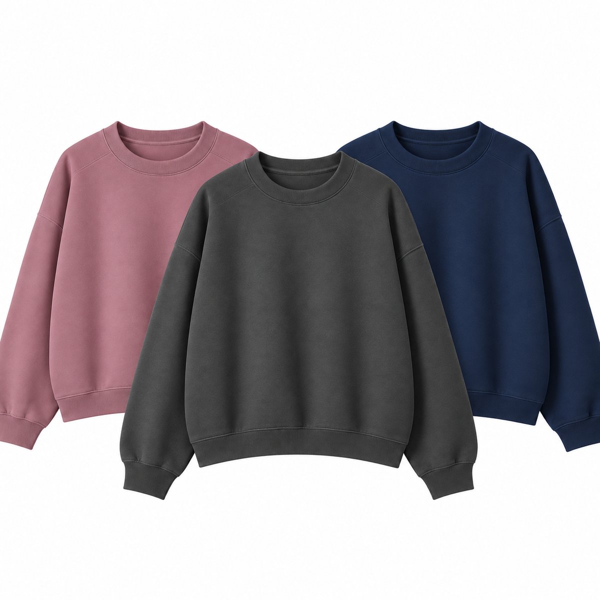 Pack Of 3 Oversize Drop Shoulder Sweatshirt