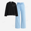 Iceblue Baggy Jeans With Full Sleeves T-Shirt