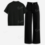 Black Baggy Jeans With Oversized Drop Shoulder T-Shirt