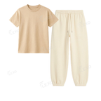 Cream Sweatpant With Regular T-Shirts