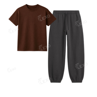 Charcoalgrey Sweatpant With Regular T-Shirts