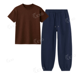 Navyblue Sweatpant With Regular T-Shirts