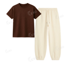 Cream Sweatpant With Regular T-Shirts