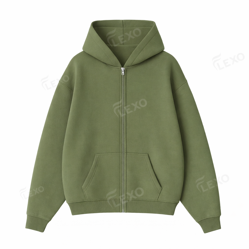 Oversize Drop Shoulder Zipper