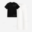 White Baggy Jeans With Regular T-Shirt