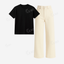 Beige Baggy Jeans With Regular T-Shirt