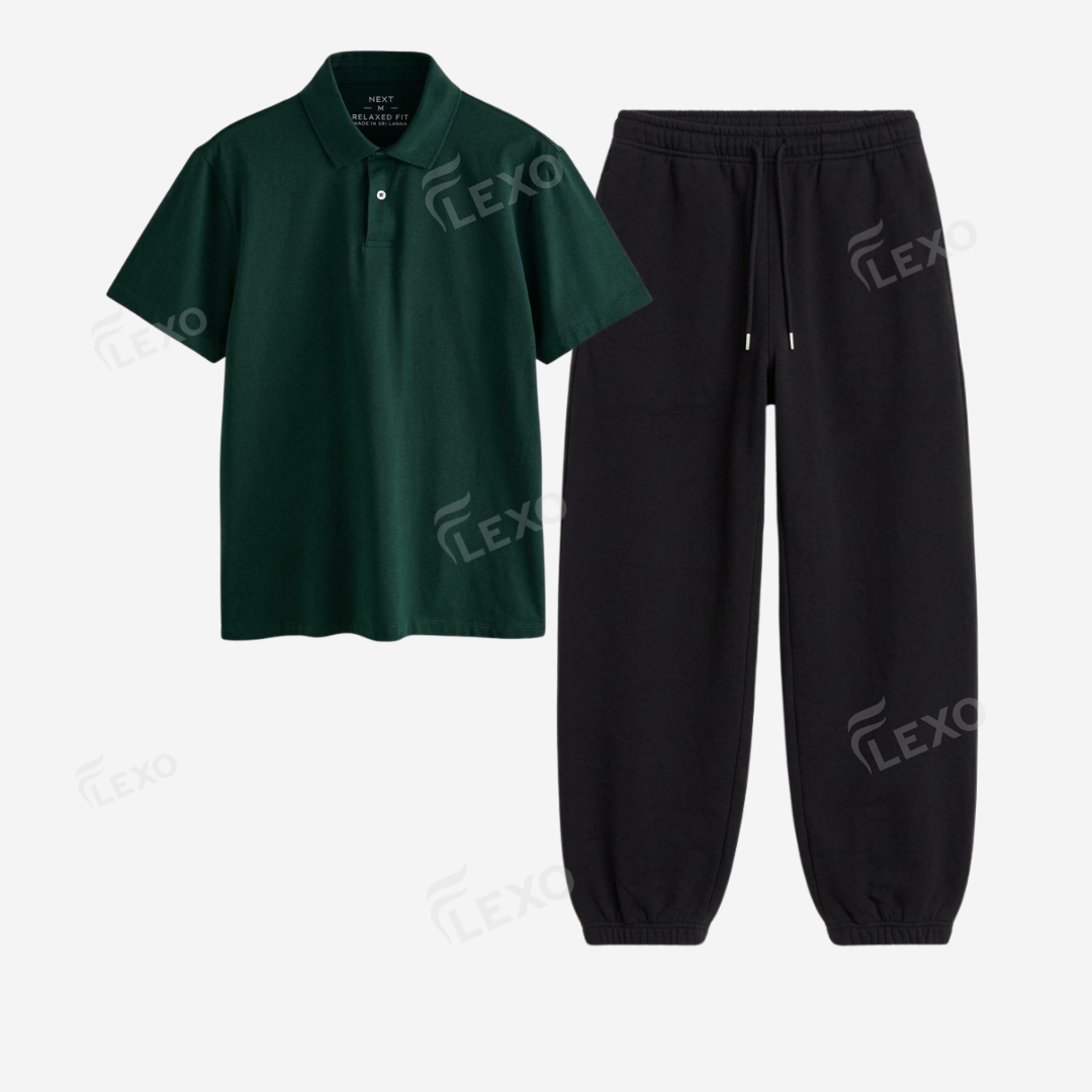Black Sweatpant With Polo