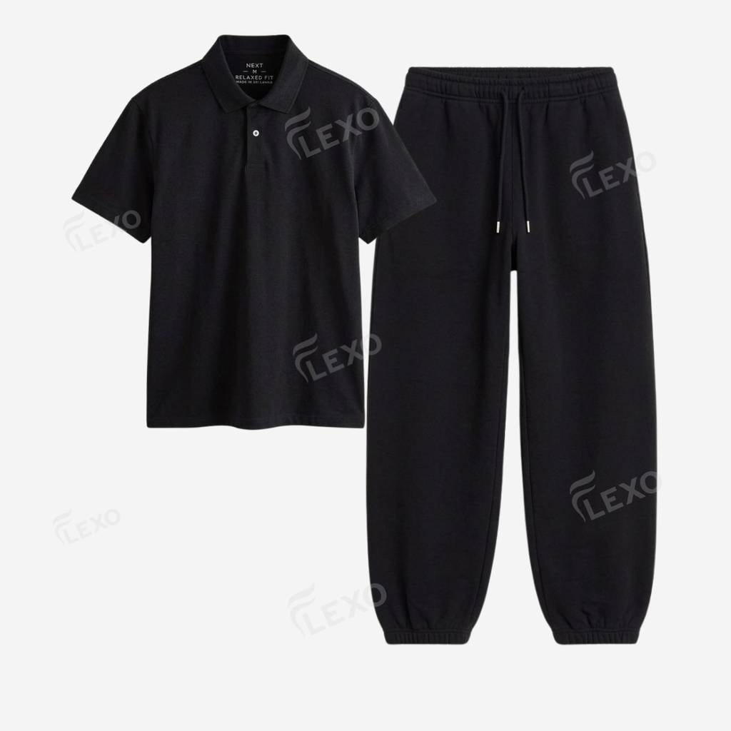 Black Sweatpant With Polo