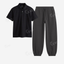 Charcoalgrey Sweatpant With Polo