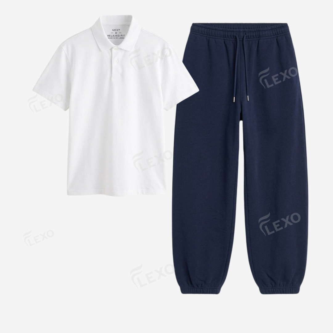 Navyblue Sweatpant With Polo Secondary image