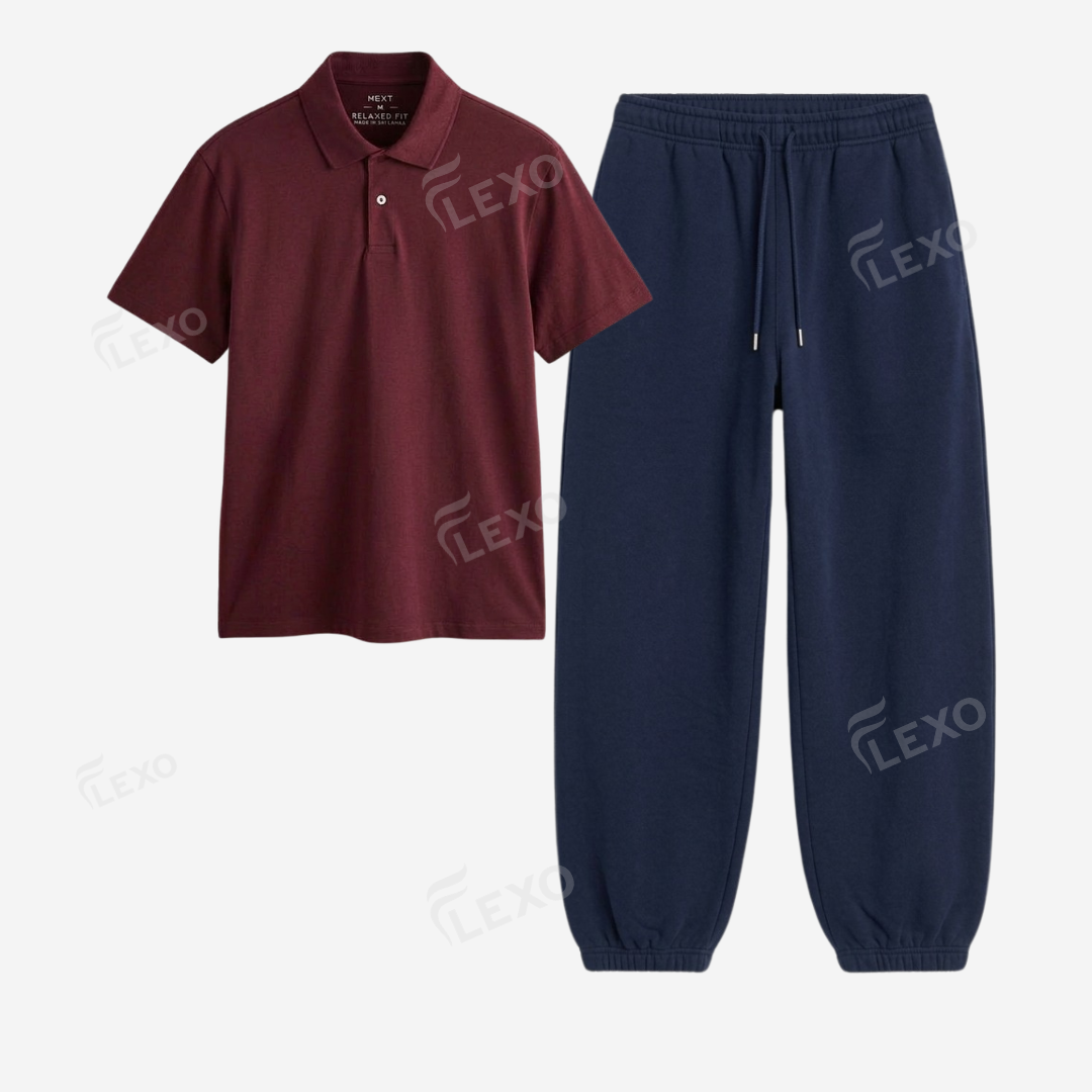 Navyblue Sweatpant With Polo