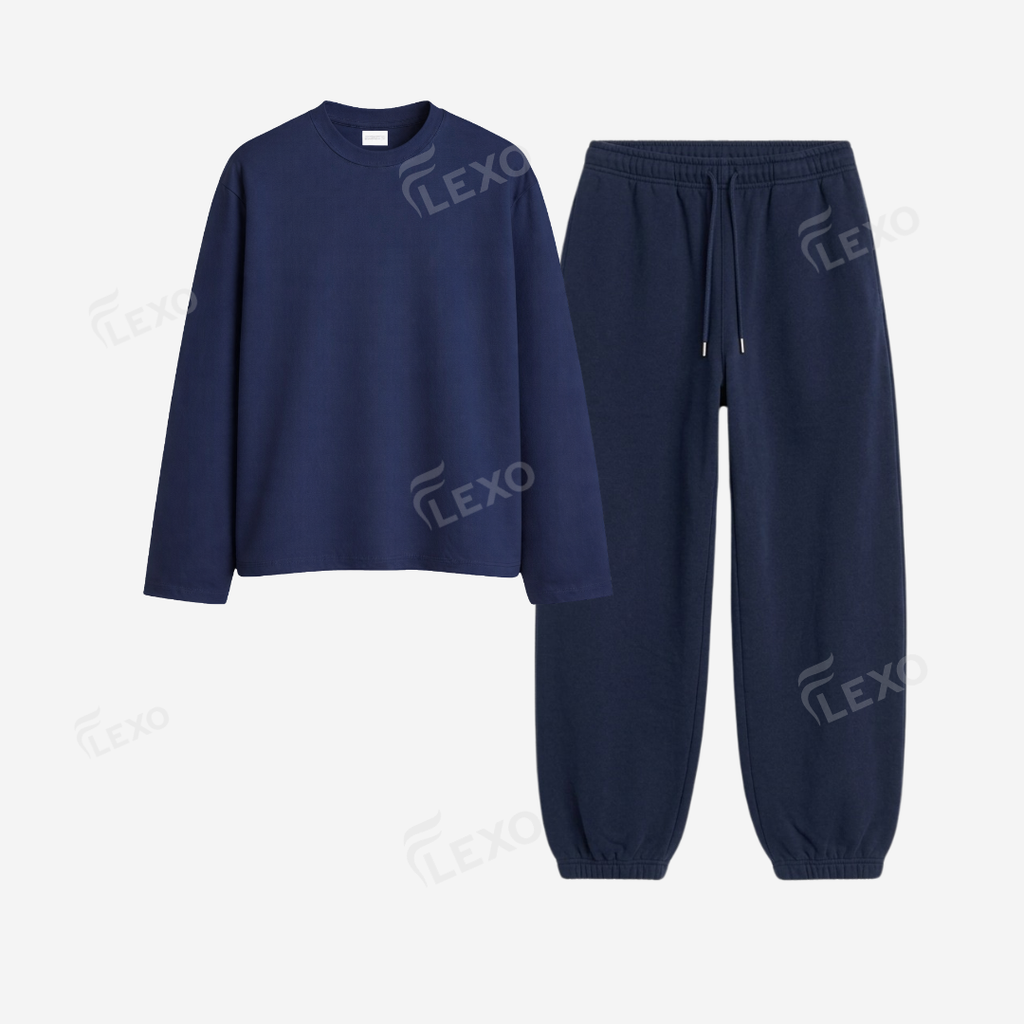 Navyblue Sweatpant With Full Sleeves T-Shirts