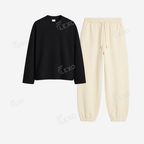 Cream Sweatpant With Full Sleeves T-Shirts