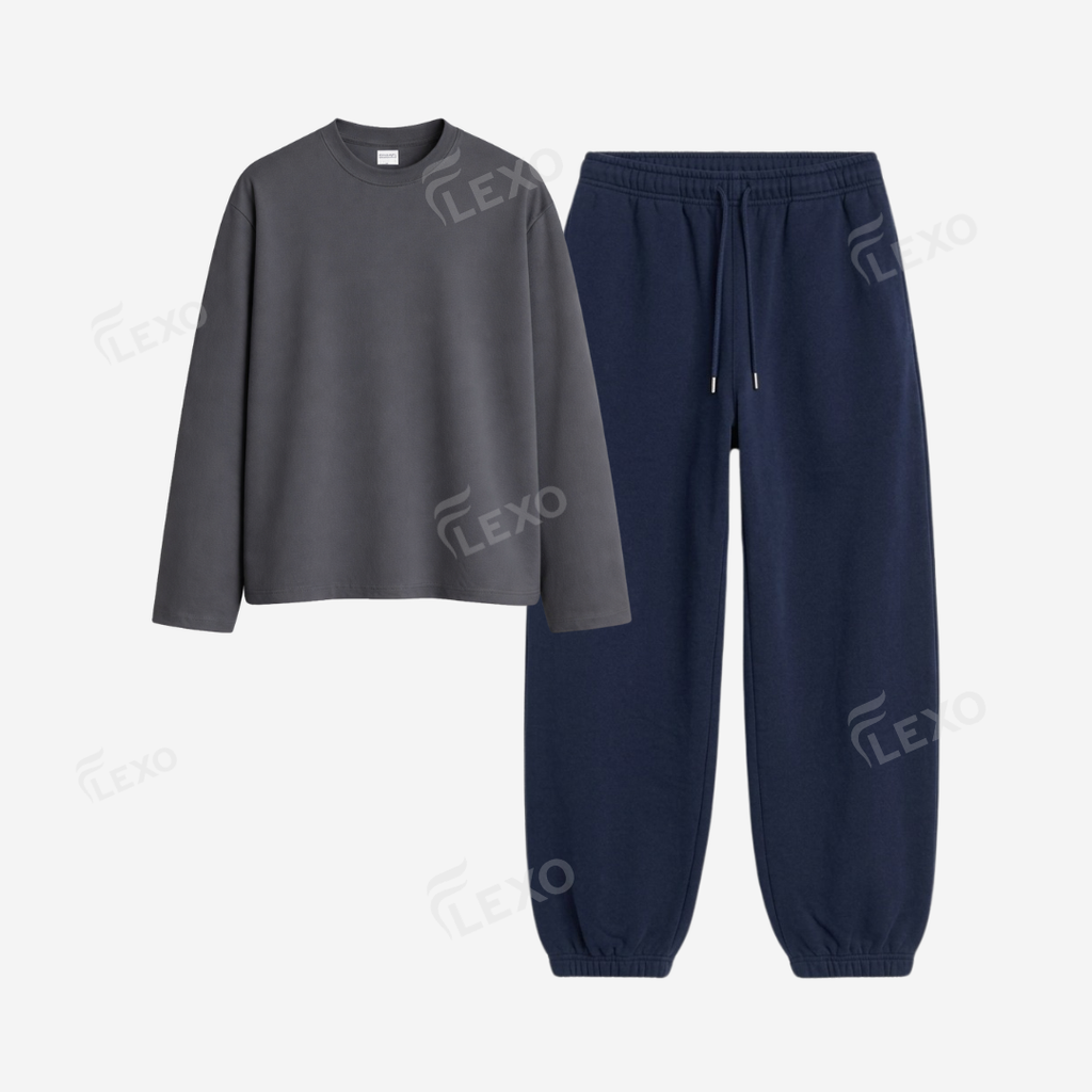 Navyblue Sweatpant With Full Sleeves T-Shirts
