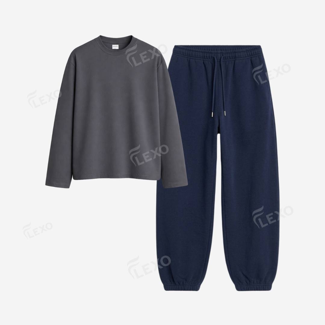Navyblue Sweatpant With Full Sleeves T-Shirts