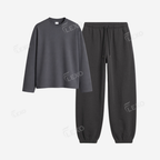 Charcoalgrey Sweatpant With Full Sleeves T-Shirts