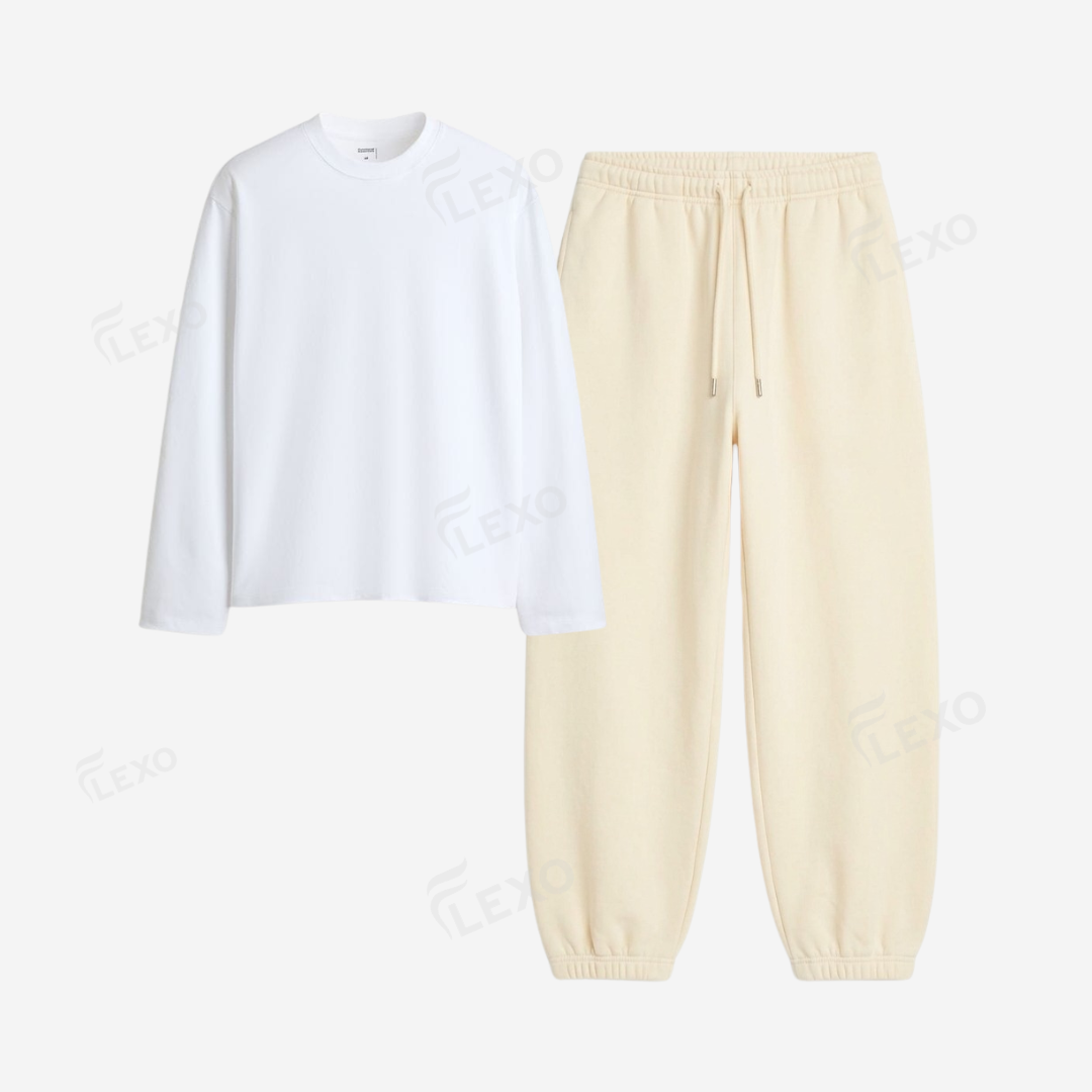 Cream Sweatpant With Full Sleeves T-Shirts Secondary image