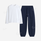 Navyblue Sweatpant With Full Sleeves T-Shirts