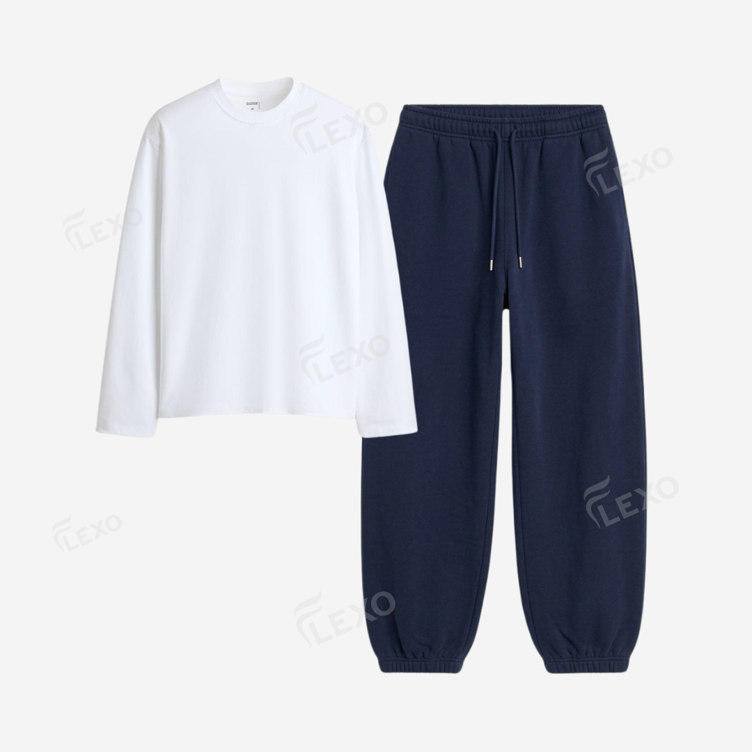 Navyblue Sweatpant With Full Sleeves T-Shirts