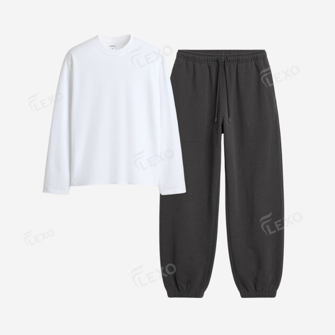 Charcoalgrey Sweatpant With Full Sleeves T-Shirts Secondary image