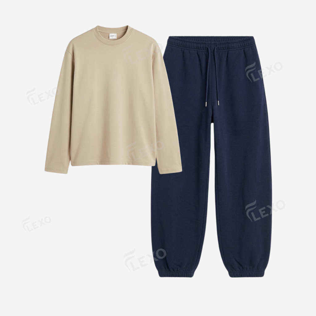 Navyblue Sweatpant With Full Sleeves T-Shirts