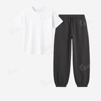 Charcoalgrey Sweatpant With Regular T-Shirts