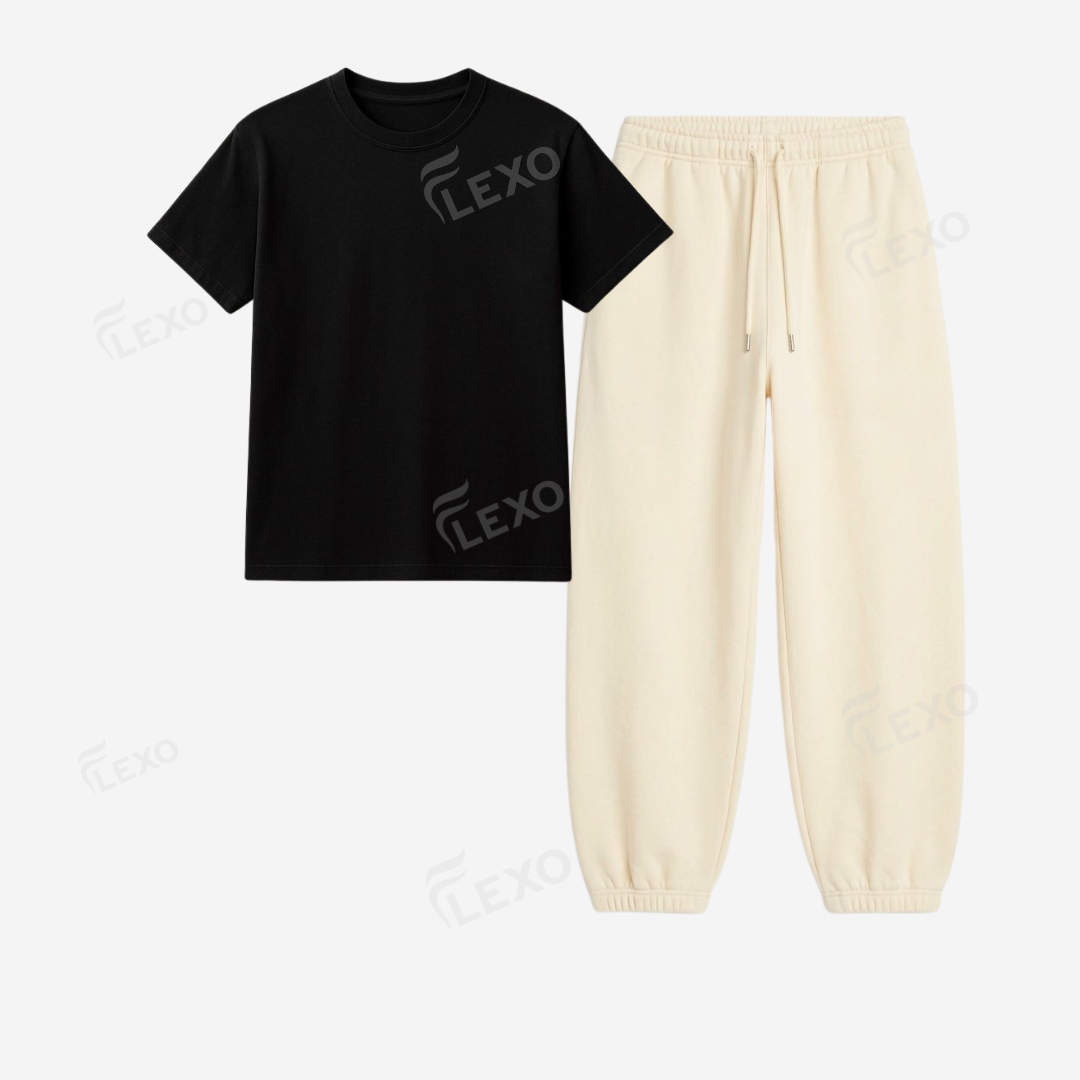 Cream Sweatpant With Regular T-Shirts Main image