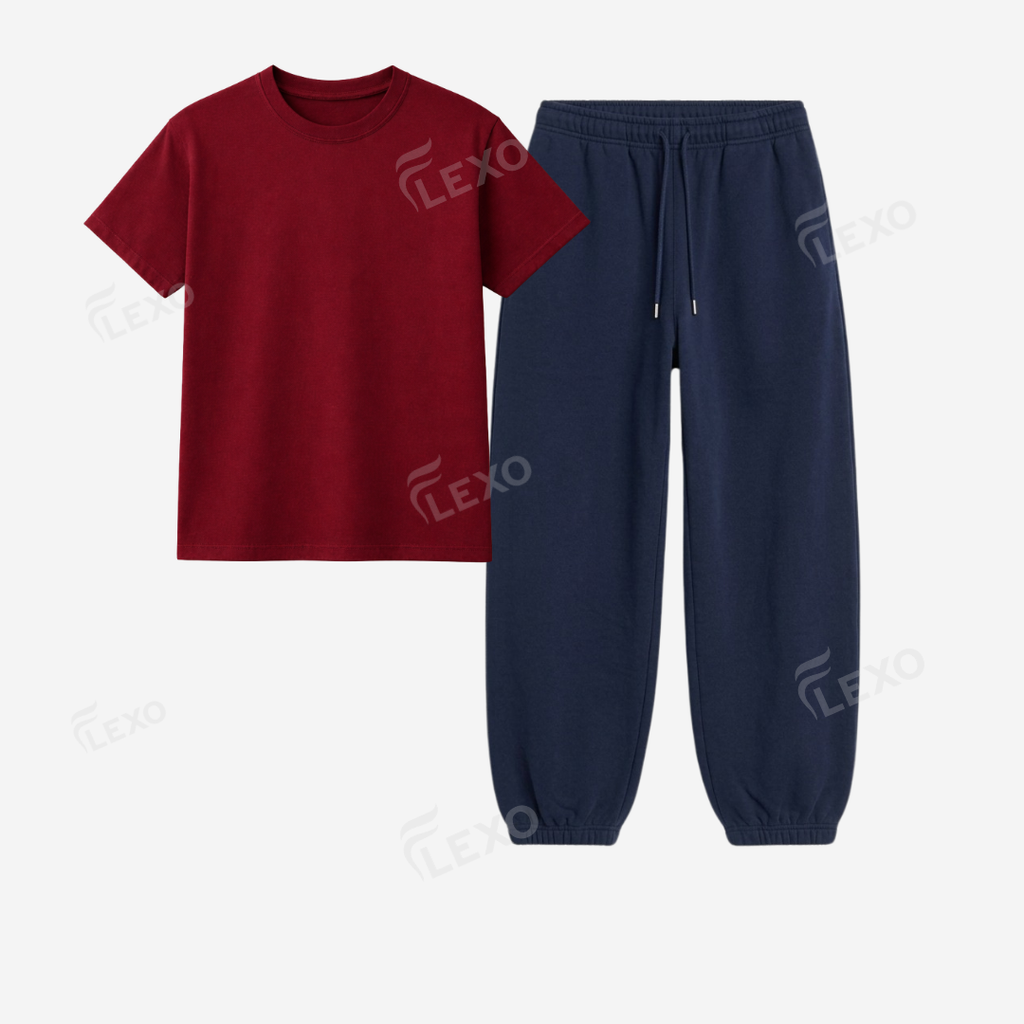 Navyblue Sweatpant With Regular T-Shirts