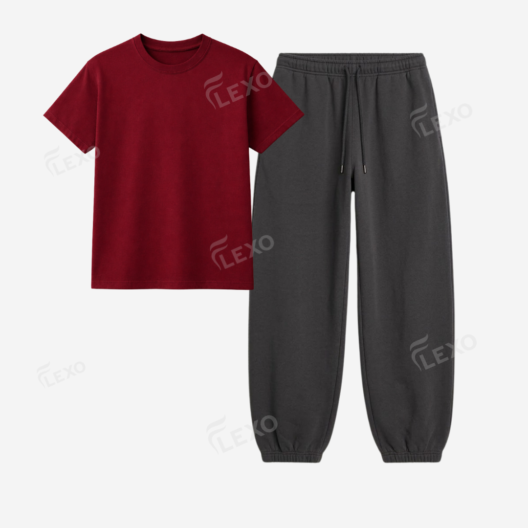 Charcoalgrey Sweatpant With Regular T-Shirts