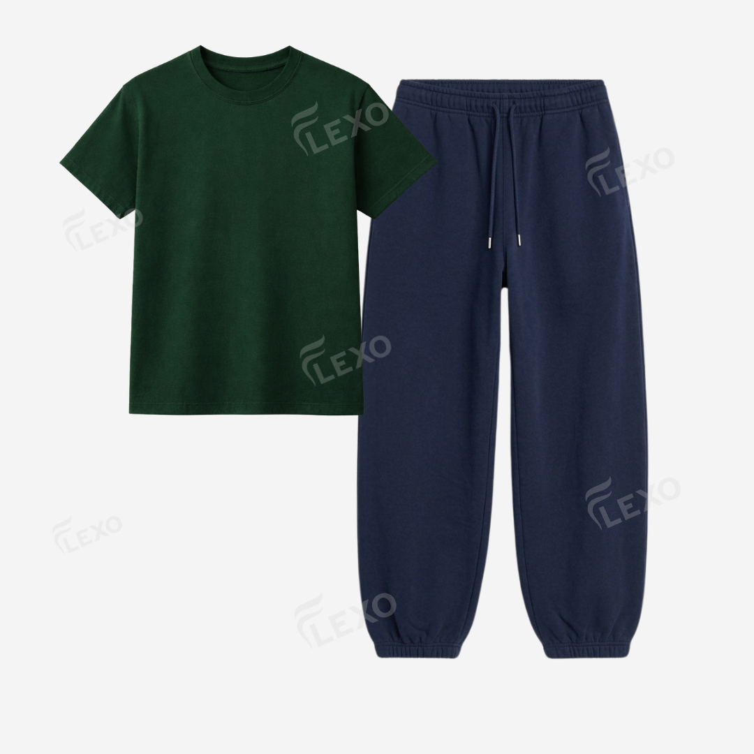 Navyblue Sweatpant With Regular T-Shirts