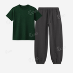 Charcoalgrey Sweatpant With Regular T-Shirts