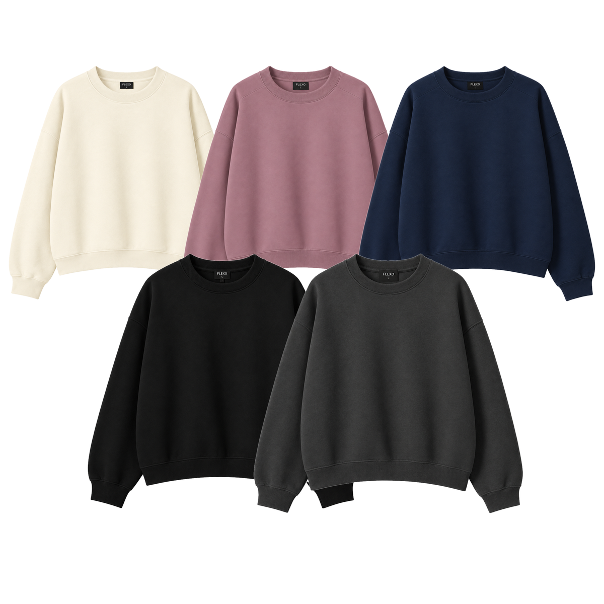 Pack Of 5 Oversize Drop Shoulder Sweatshirt Main image