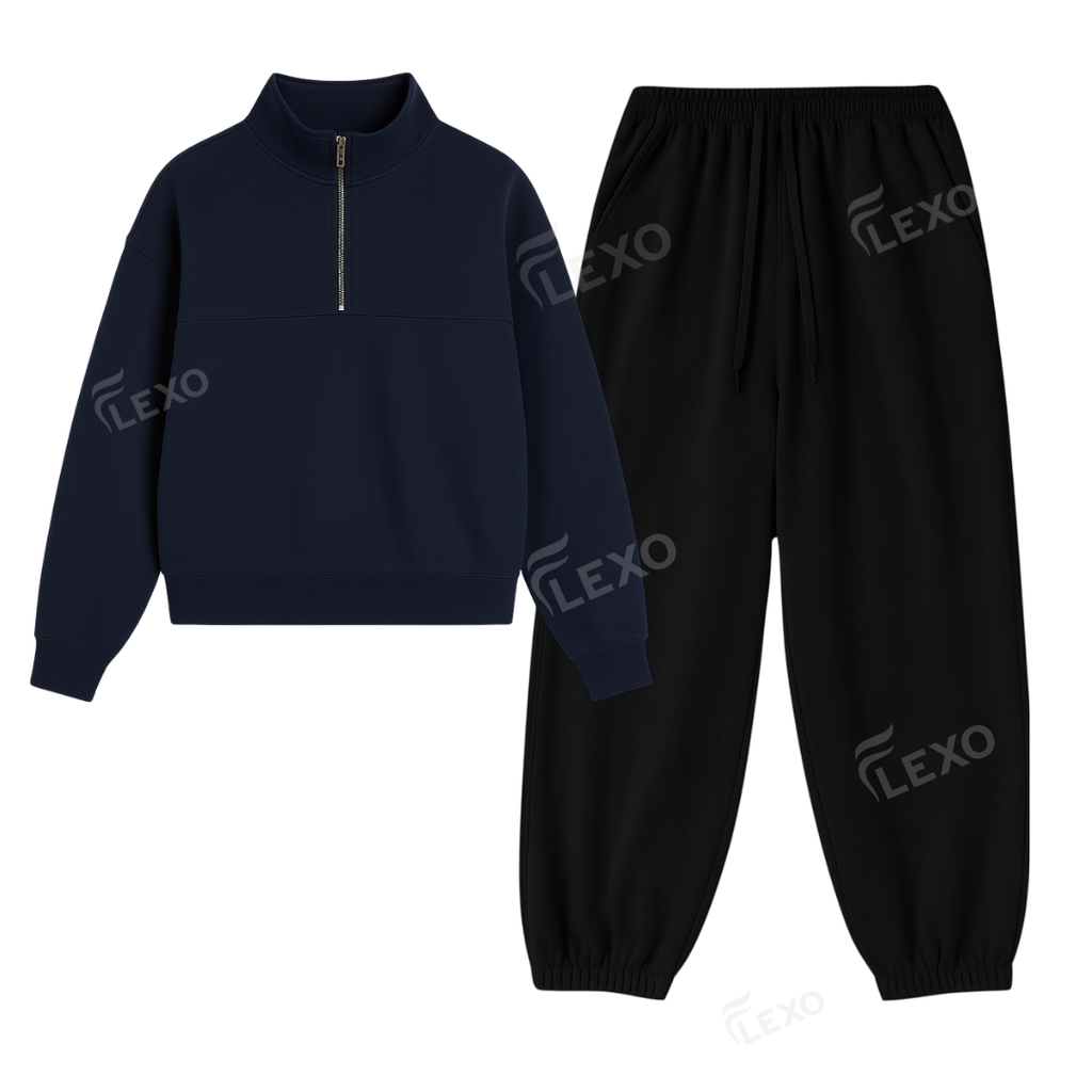 Oversized Sweatpant With Oversized Mockneck