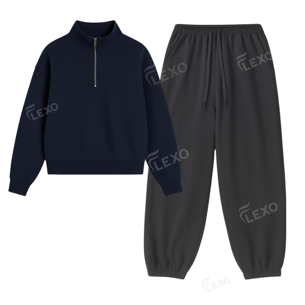 Oversized Sweatpant With Oversized Mockneck