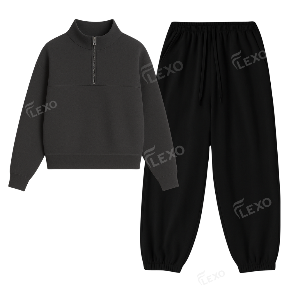 Oversized Sweatpant With Oversized Mockneck