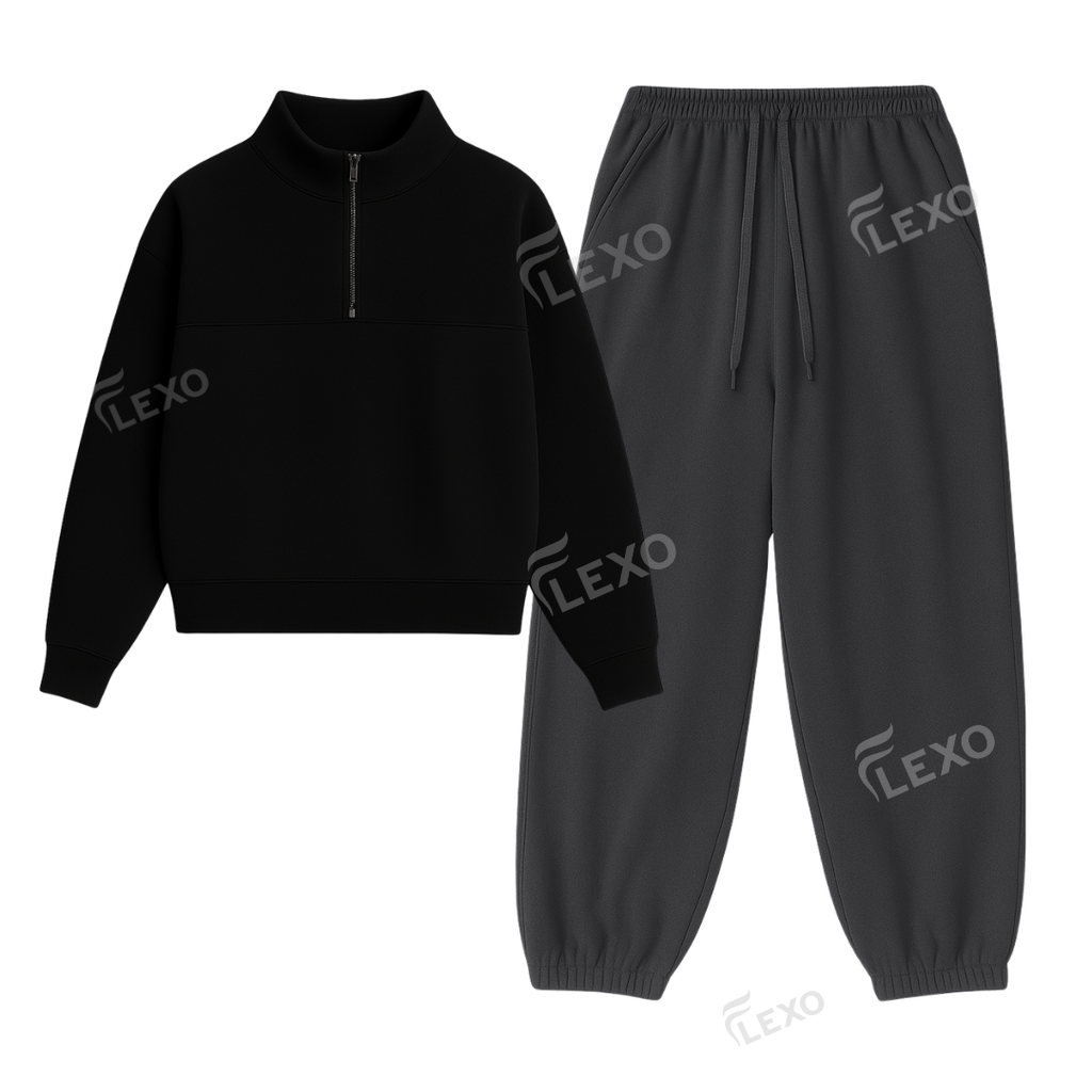 Oversized Sweatpant With Oversized Mockneck