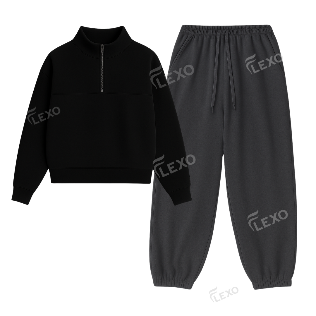 Oversized Sweatpant With Oversized Mockneck