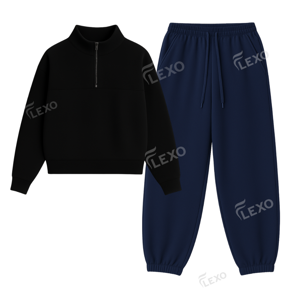 Oversized Sweatpant With Oversized Mockneck