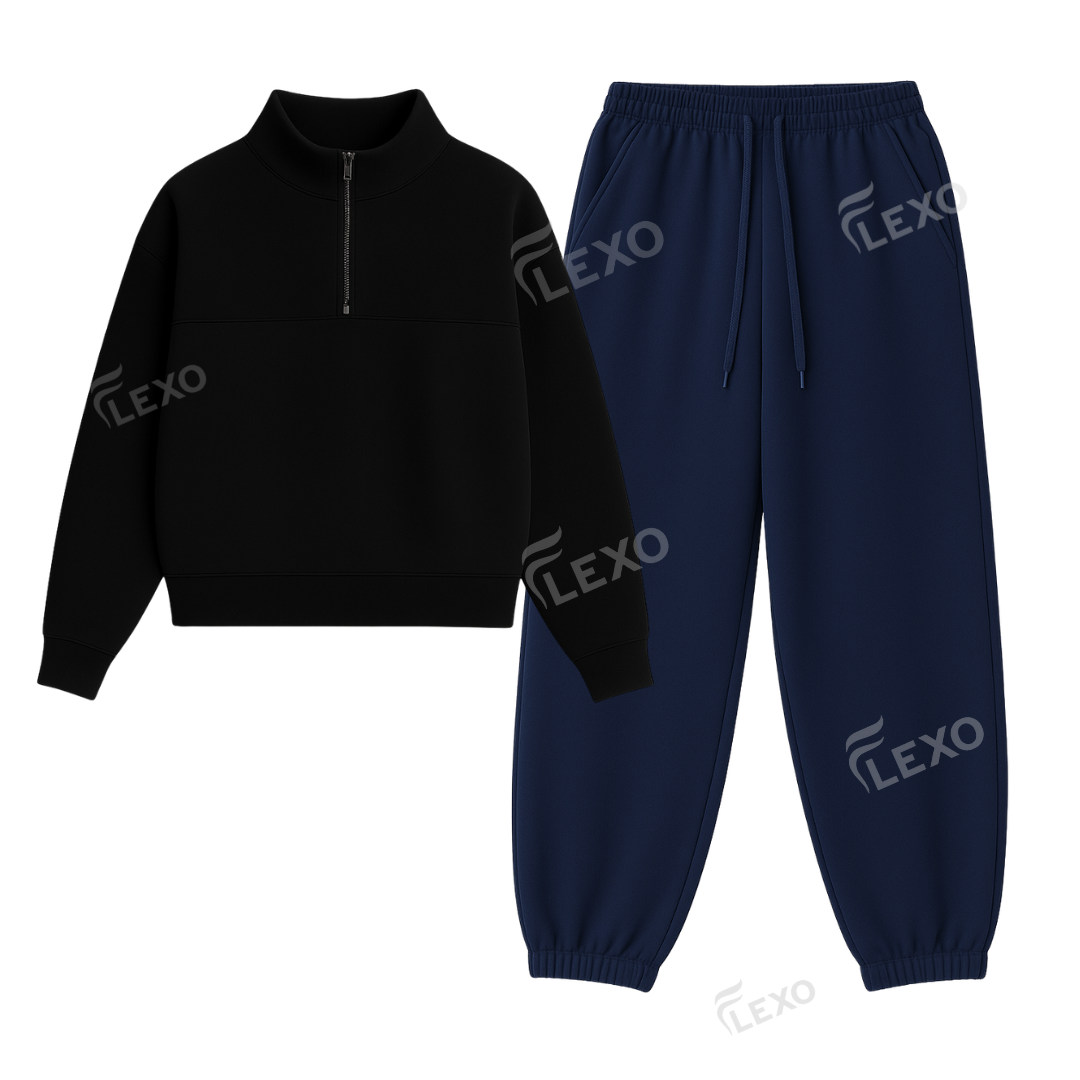 Oversized Sweatpant With Oversized Mockneck