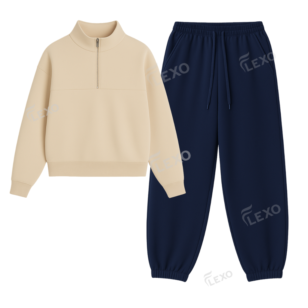 Oversized Sweatpant With Oversized Mockneck