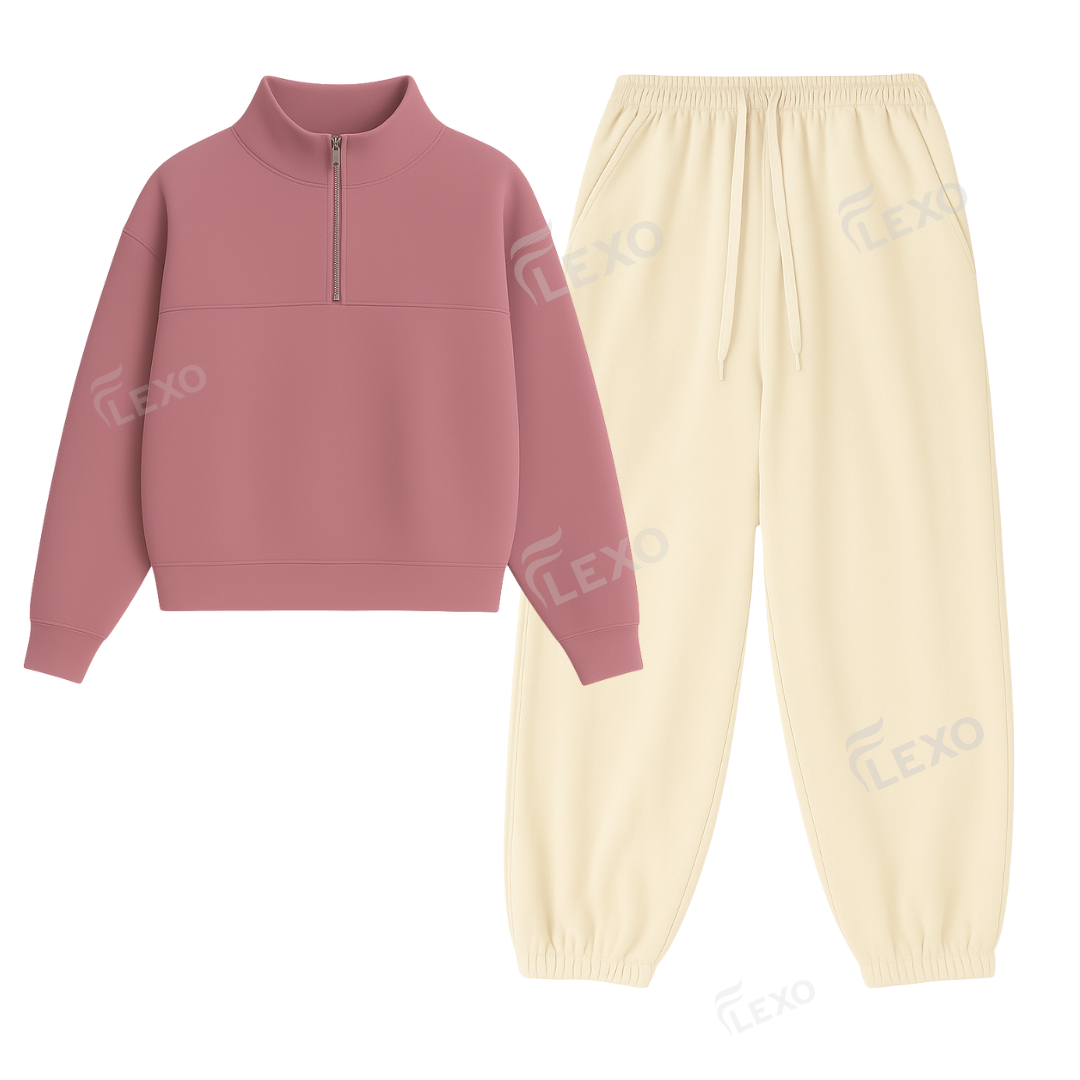 Oversized Sweatpant With Oversized Mockneck