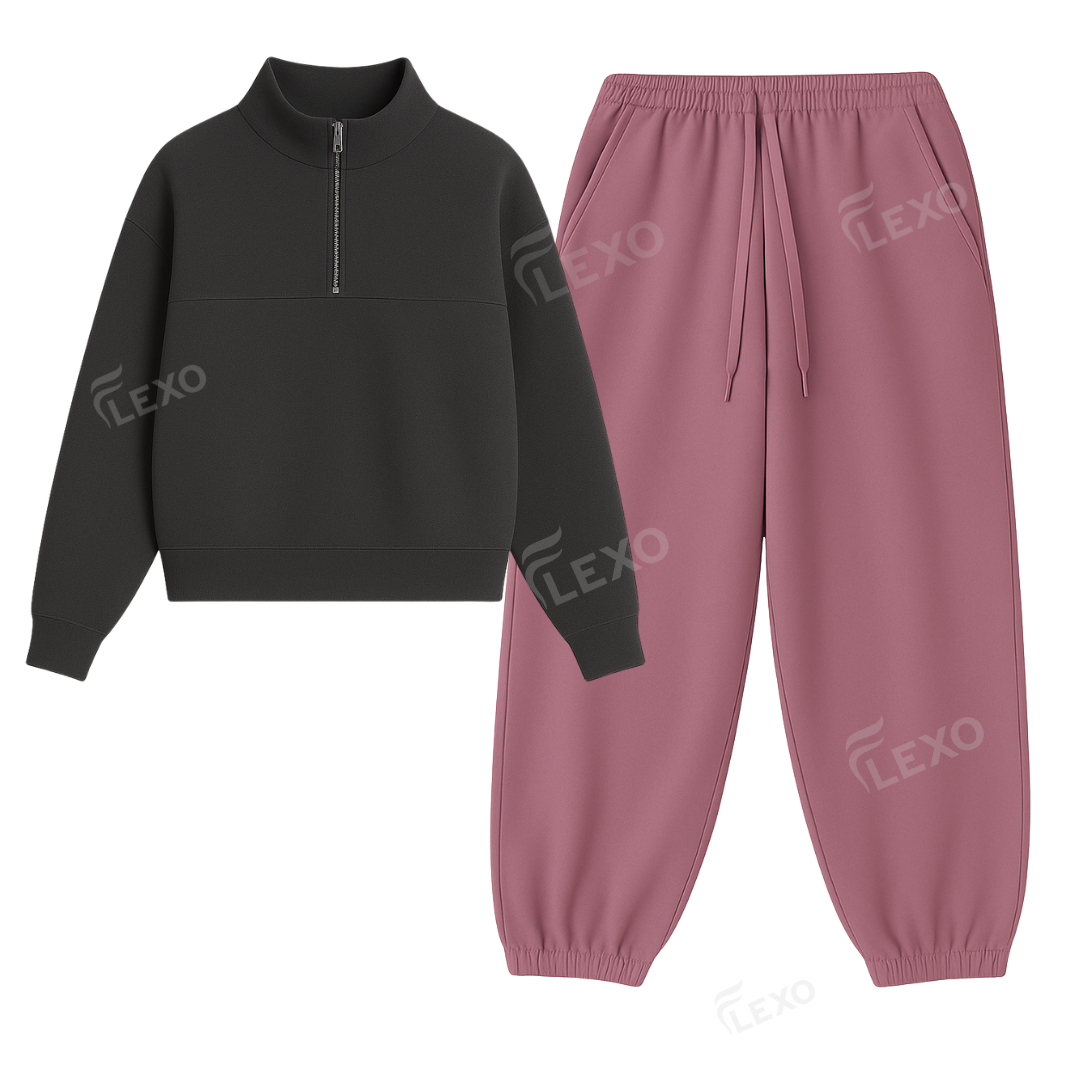 Oversized Sweatpant With Oversized Mockneck