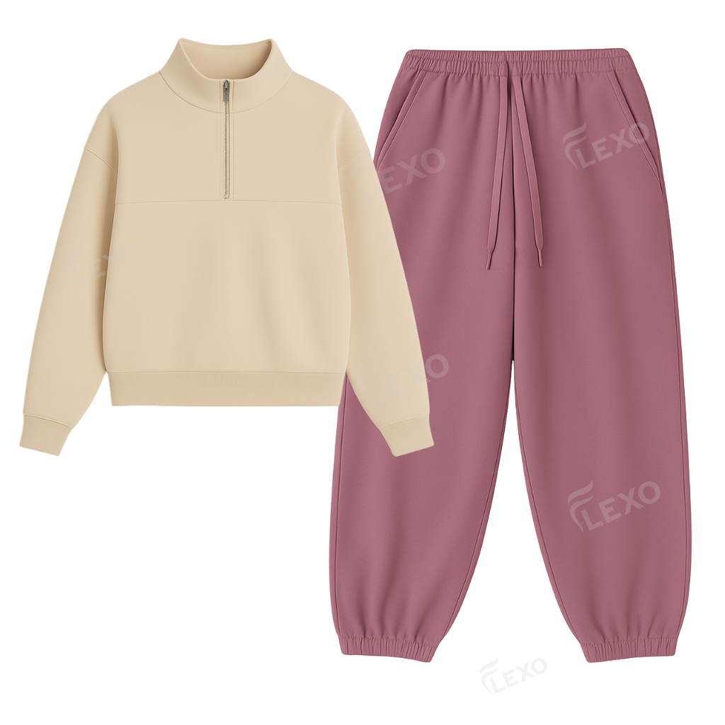 Oversized Sweatpant With Oversized Mockneck