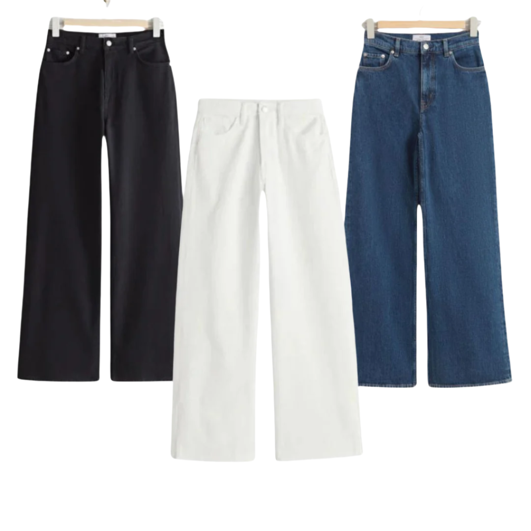 Pack Of Three Wide Leg Jeans Main image