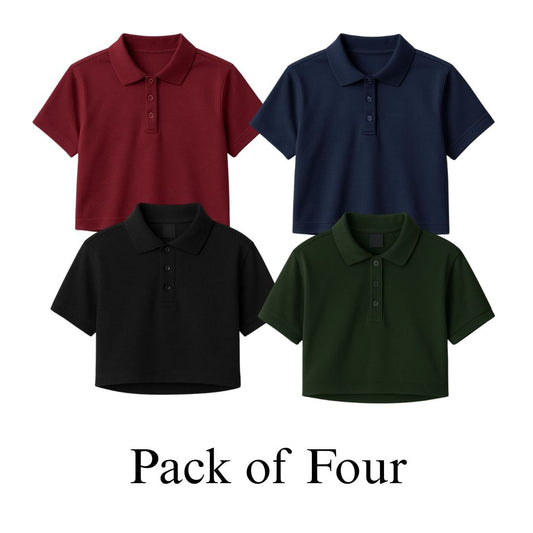 Pack of Four Crop Polo