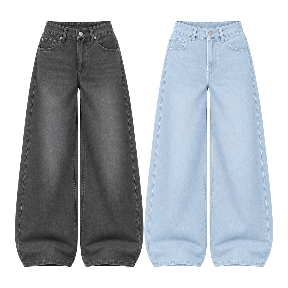 Pack of 2 Wide-leg Jeans
